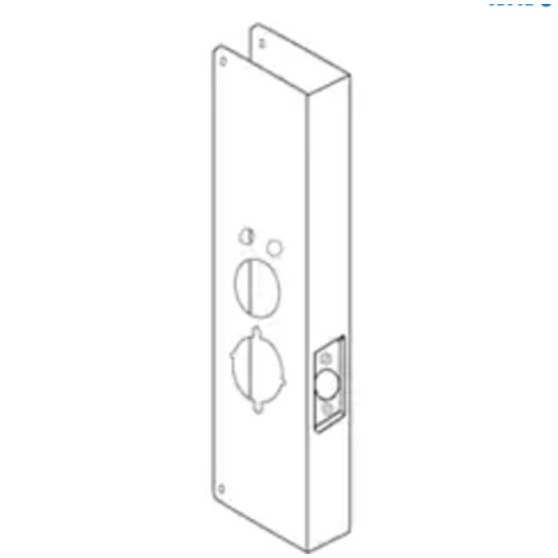 General Lock Remodeling Wrap-Around Plate for Alarm Lock Trilogy, 2-3/4 Backset, 1-3/4 Door, 5 Wide X 15 High, US32D