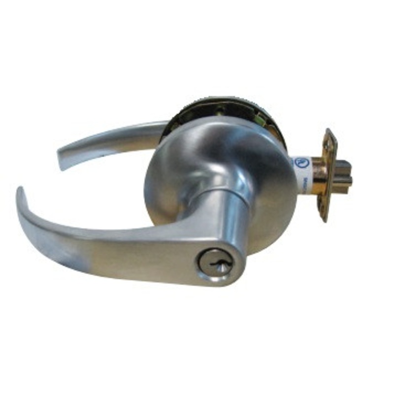 General Locks L100 Series Grade 1 Cylindrical Clutched Curved Leversets – L140C – Privacy – Brushed Chrome