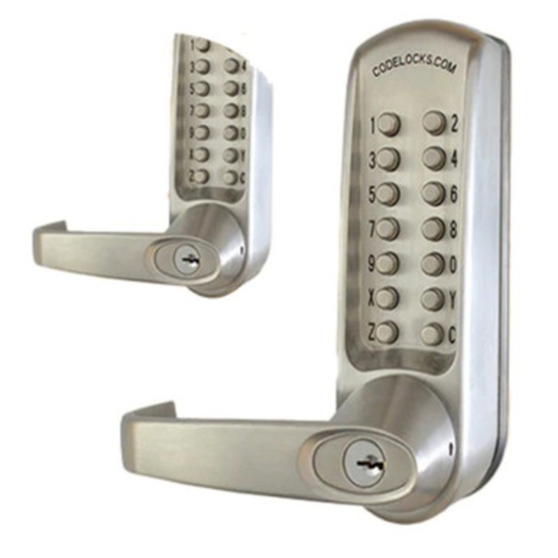 CODELOCKS CL600 Series Model# CL615 BB Back-to-Back doubelsided Mechanical Keyless Lock; WITH PASSAGE FEATURE.