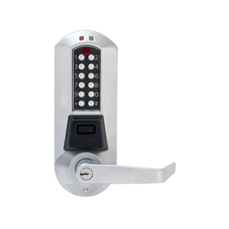 Dormakaba E-Plex 5700 series Model E5767XS Proximity Card and Pin Code access control for MORTISE Doors (with deadbolt) – SCHLAGE Key-in-Lever Included.