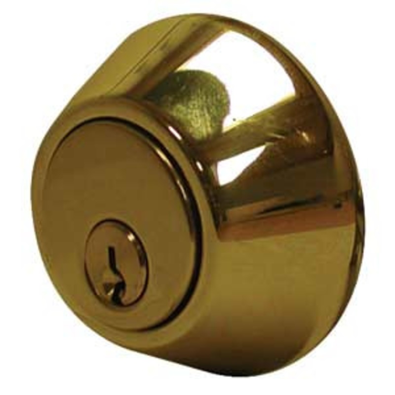 General Lock Double Cylinder Deadlock, US3 Polished Brass Finish, Schlage C Keyway, Adjustable Bolt, Grade 3