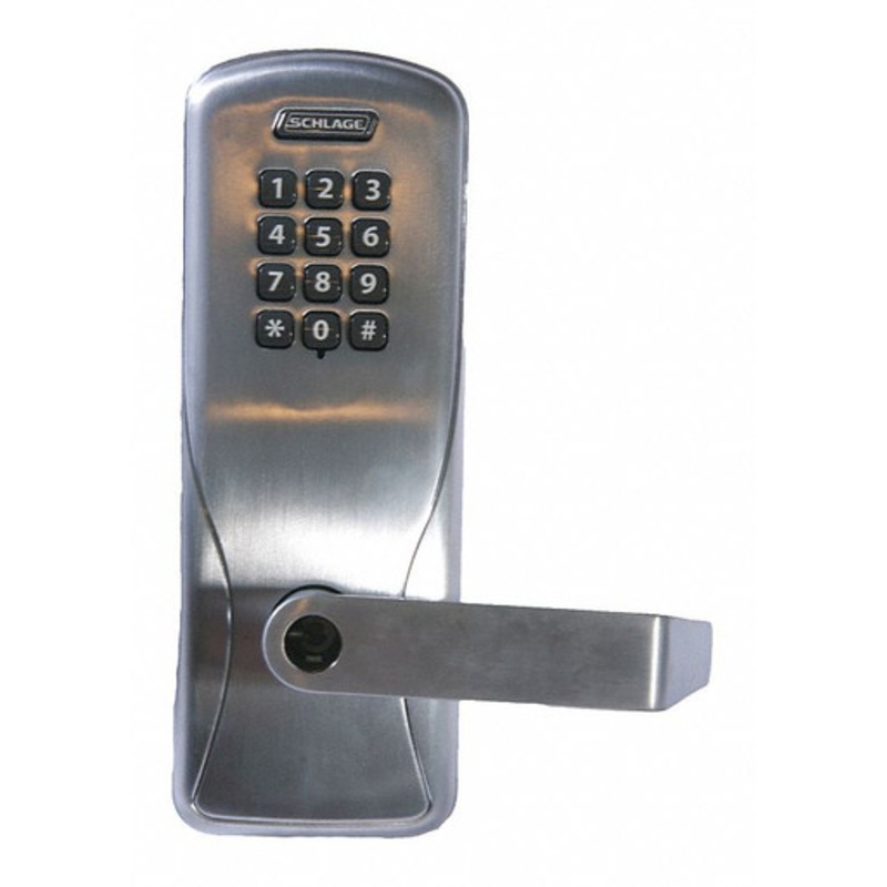 Schlage CO100993R70-KP-RHO-626-LD Offline Exit Trim Mortise Classroom/Storeroom Electronic Lock (Less Cylinder)