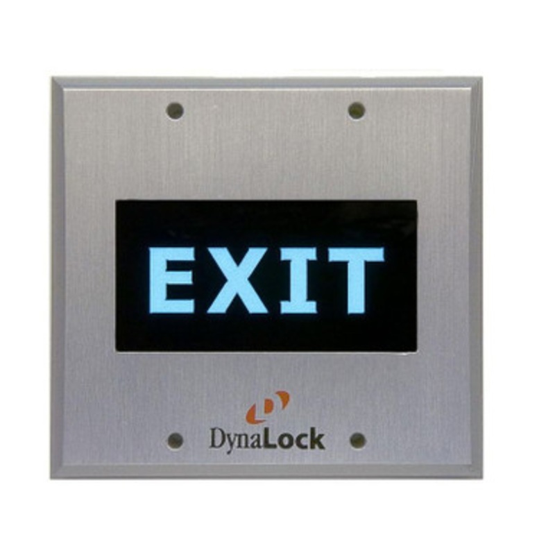 Dynalock 65-EX-MO-24 Double Gang High Visibility Pushplate EXIT