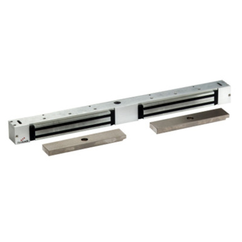 DynaLock DynaLock 2268-20-DSM2-DYN2-US28 Low Profile Holding Force Electromagnetic Door Lock w/ Door Status Switch & Dynastat Force Sensor