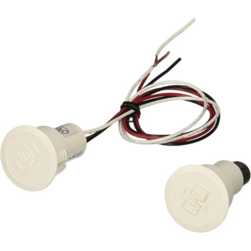 GE Edwards 1076CW Recessed Steel Door Contact with Wire Leads, 3/4 Diameter, Wide Gap, SPDT, 3/4 Gap Size, Single Pole-Double Throw
