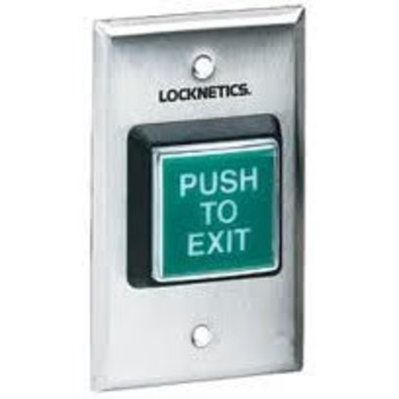 Schlage 709GR-EX-ILL Green 2 Square Illuminated PUSH TO EXIT