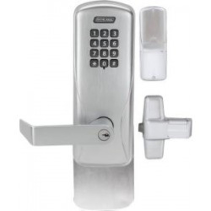 Schlage CO-200-993R-70-KP-PD Offline Exit Trim Rim/Concealed Vertical Rod Keypad Electronic Lock (Standard Cylinder)