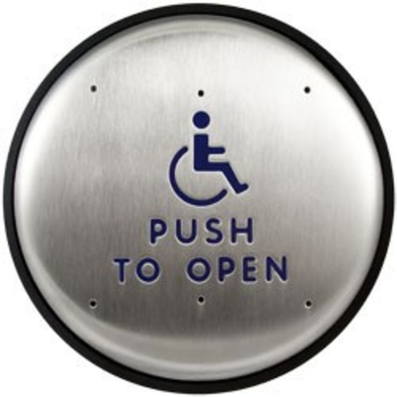 BEA Incorporated BEA 10PBR1 6 Round Push Plate (Logo & Text)