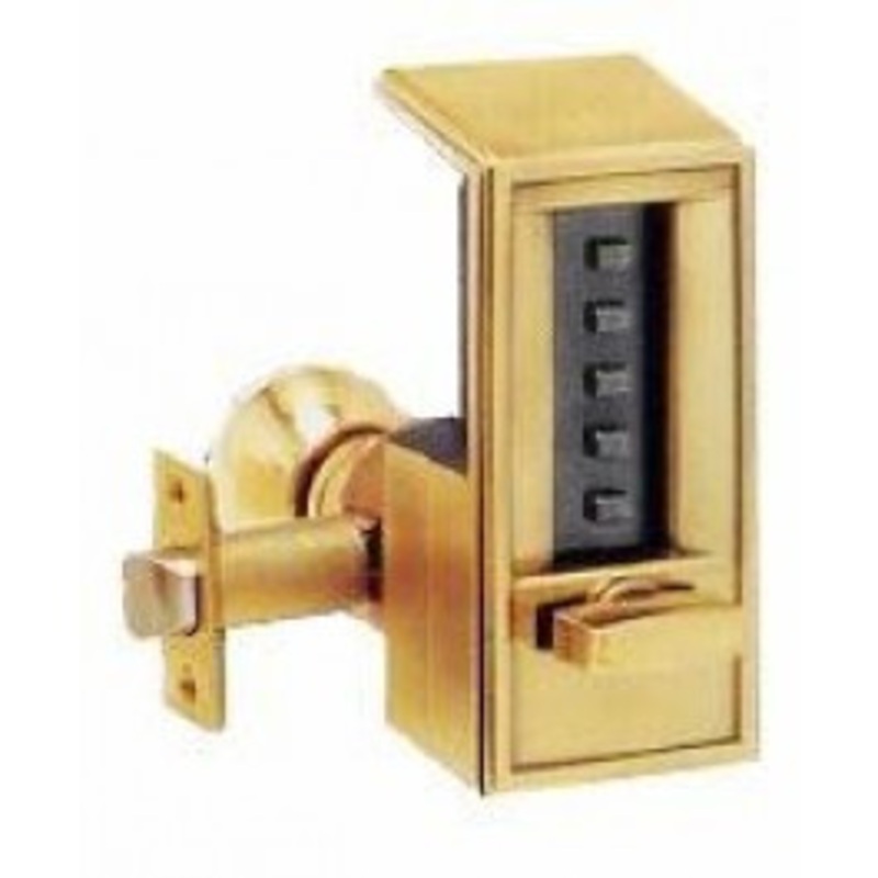 DormaKaba 6204-60-41 Cylindrical Combination Lock, Exterior Thumb turn, Interior Knob, 2-3/4 Backset Outside Gold Tone, Inside Bright Brass
