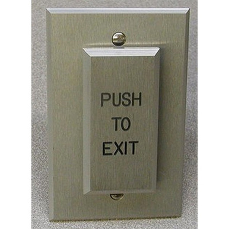 Dortronics W5286-P24xE1R Maintained Action Push Plate Single Gang Switch Push To Exit