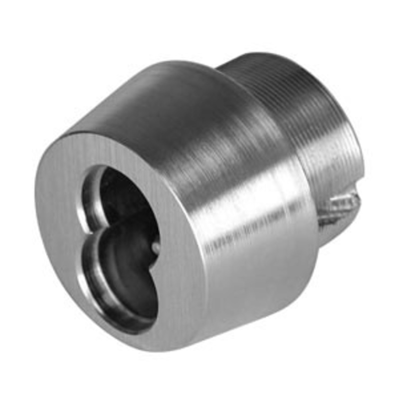 General Lock Mortise Cylinder Shell (Housing), 1-1/4, for 6-Pin SFIC Core, Tapered, 26D Satin Chrome Finish, Adams Rite Cam