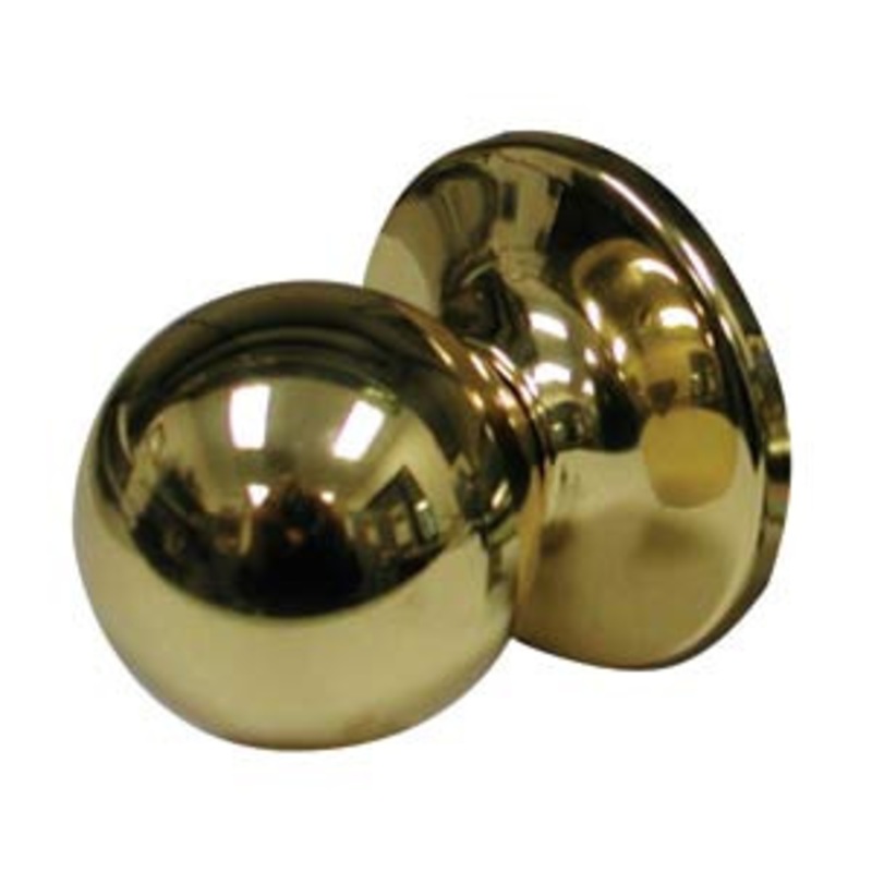 General Lock Passage Set, P Knob Design, US3 Polished Brass Finish, 6-Way Latch, Grade 3