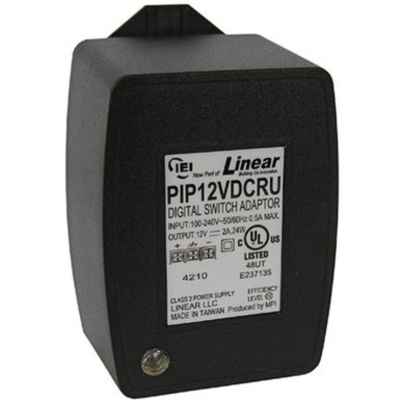 LINEAR PIP12VDCRU 0-291312RU Power Supply, Plug-In, Auto-Resetting Poly Fuse, 100 to 240 Volt AC at 50/60 Hertz Input, 12 Volt DC at 2 Ampere