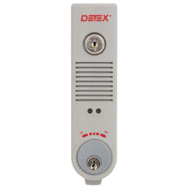 Detex EAX-300 GRAY Door Prop Alarm, Surface Mount, Battery Powered, Gray Finish