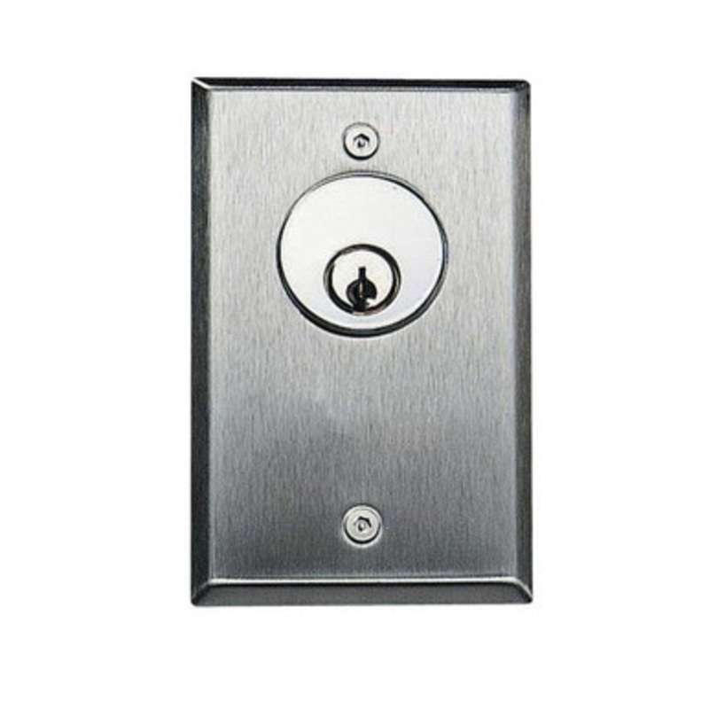 Dortronics 5141-24xLxKNR Alternate Action Single Gang Plate Key Switch For Mortise Style Cylinders w/ Bicolor LED