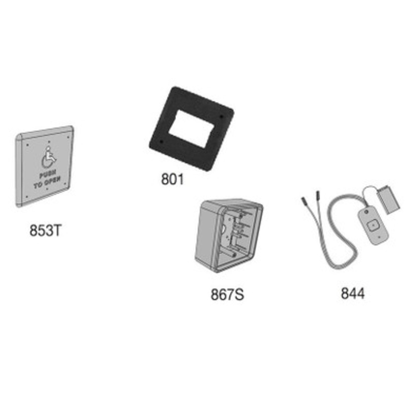 LCN 8310-3853TWS Door Closer with Wless Act Logoandtext 8310 Wall Surface Mount Actuator