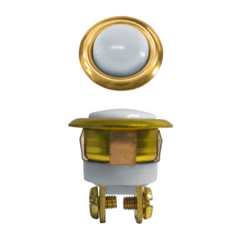Trine 45G Bell Button Gold Rim with Pearl Center