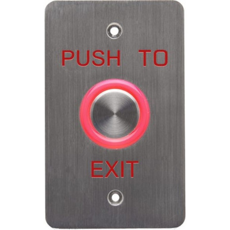 DynaLock 6610E Heavy Duty Halo-Lighted Piezo REX Push Button
