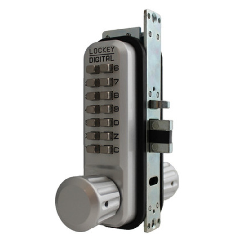 LOCKEY 2930DC Mechanical NARROW STYLE Keyless Door Lock – Dead Latch – DOUBLE SIDED (Combination on Both Ends)
