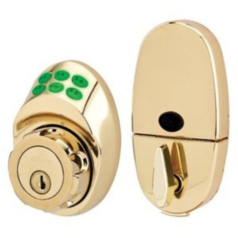 Master Lock Keyless Electronic Keypad Deadbolt with Light Up Keypad and Kwikset Keyway