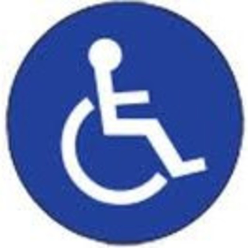 Schlage 623BLH-DP-NS Momentary Action DPDT Heavy Duty 1-5/8 Push Button Narrow Stile (Blue Handicapped Symbol)