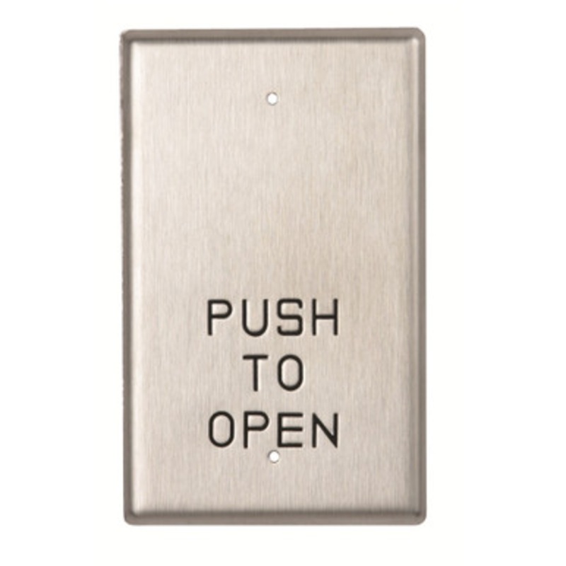 Rutherford Controls RCI 940P-MO Momentary Single Gang Pushplate Push to Open