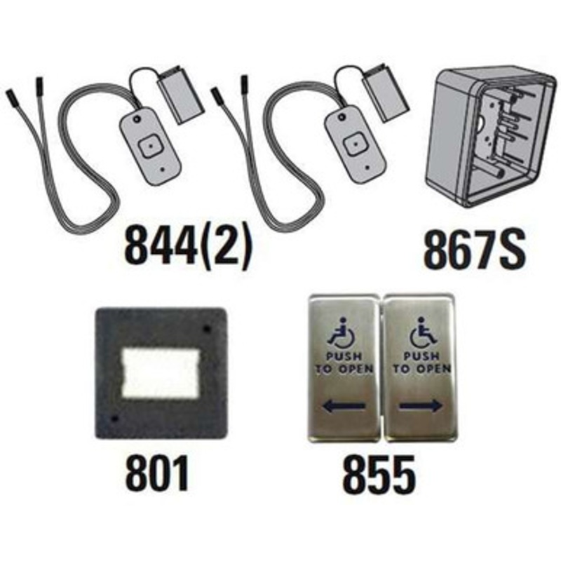 LCN 8310-3855WS Door Closer with Wless Act Logo D V 8310 Wall Surface Mount Actuator