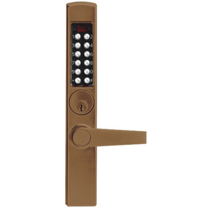 Eplex E3065BNL-744-41 3000 Mortise Dlatch Lock Best Ic Prep/300 Access Codes in Dark Bronze with Brass Accents