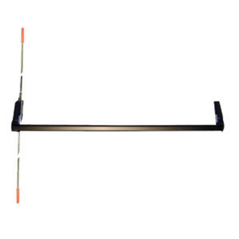General Lock Storefront Exit Device, Concealed Vertical Rod, Door Width up to 48, Door Height up to 84, 313 Duronadic Finish