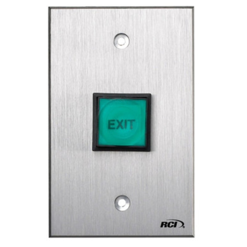Rutherford Controls RCI 975-MO-12V Momentary LED Illuminated Exit Button (12VAC/VDC)